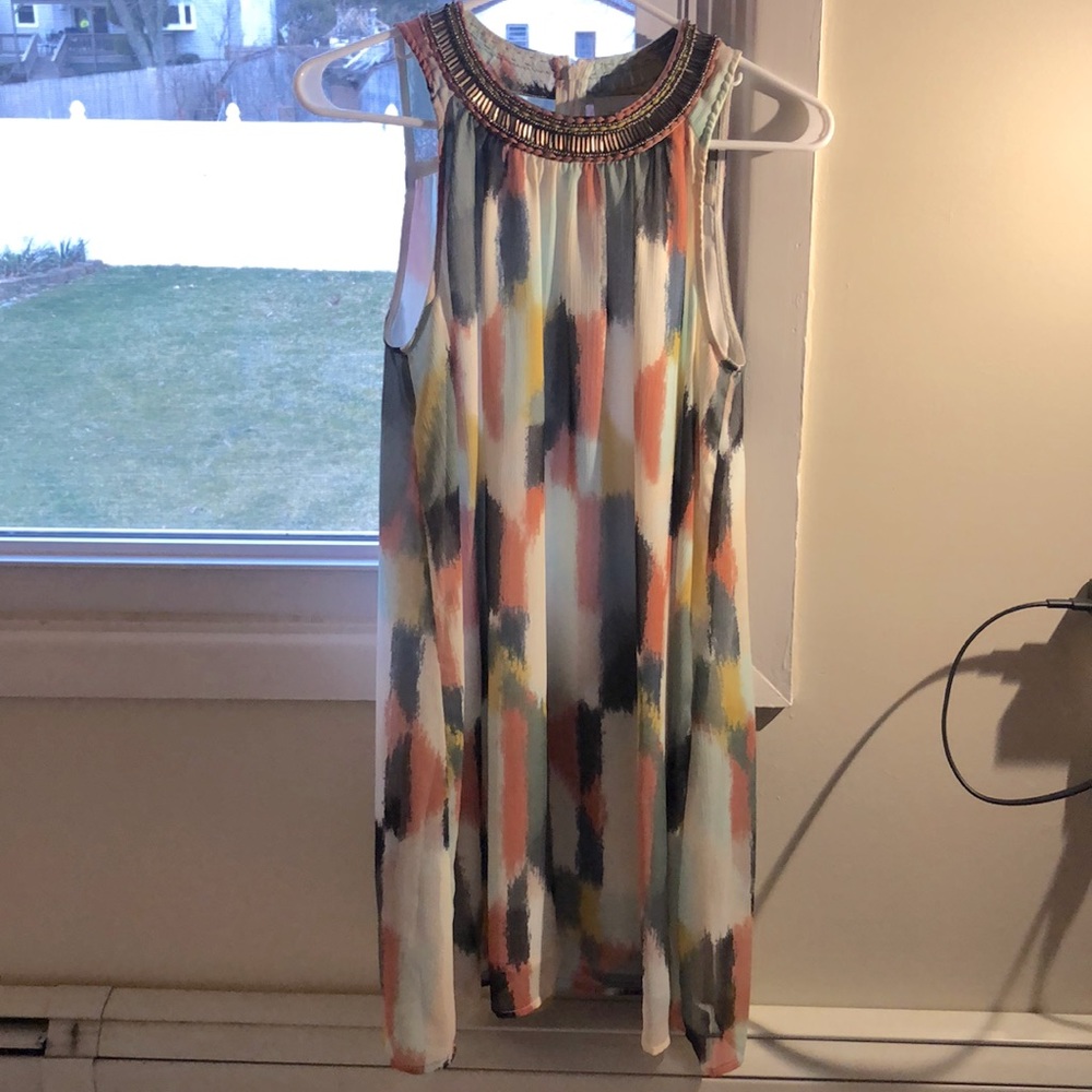 Anthropologie HD in Paris Watercolor Swing Dress